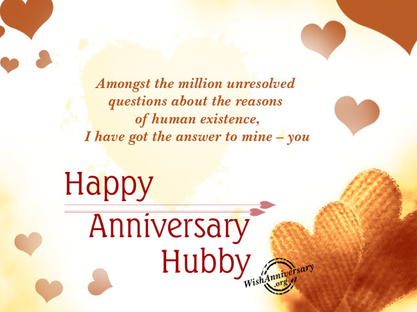 Amongst the million unresolved question,Happy anniversary
