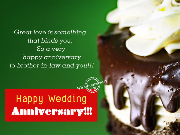 Great love is something that binds you,Happy anniversary