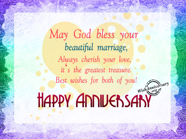 May God bless your beautiful marriage,Happy anniversary