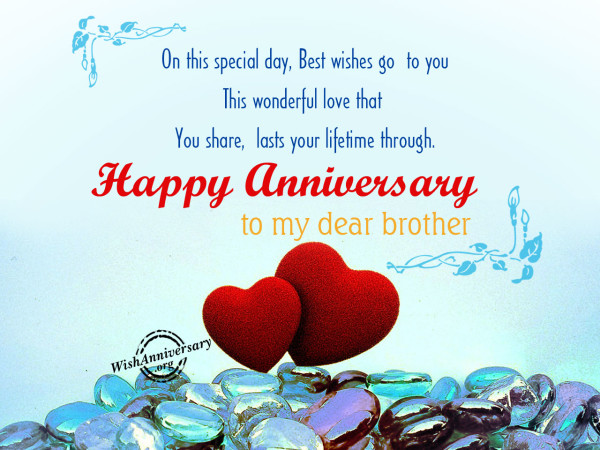 On this special day best wishes go to,Happy anniversary