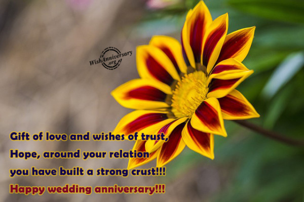 Gift Of Love And Wishes Of Trust Hope - Happy Wedding-wa61