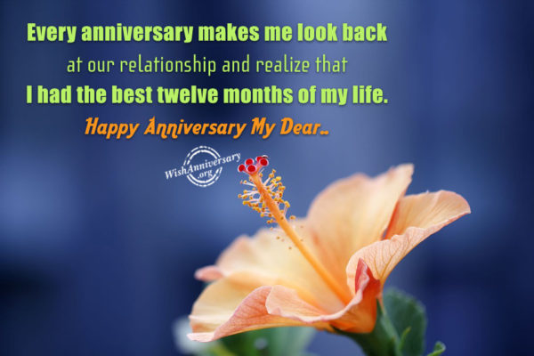 Happy Anniversary My Dear
