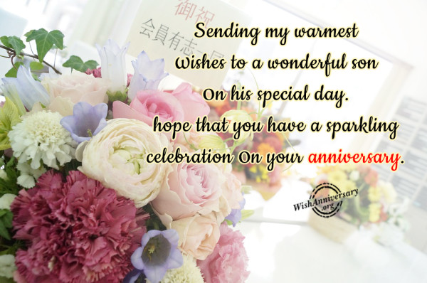 Sending My Warmest Wishes To A Wonderful Son-wa63