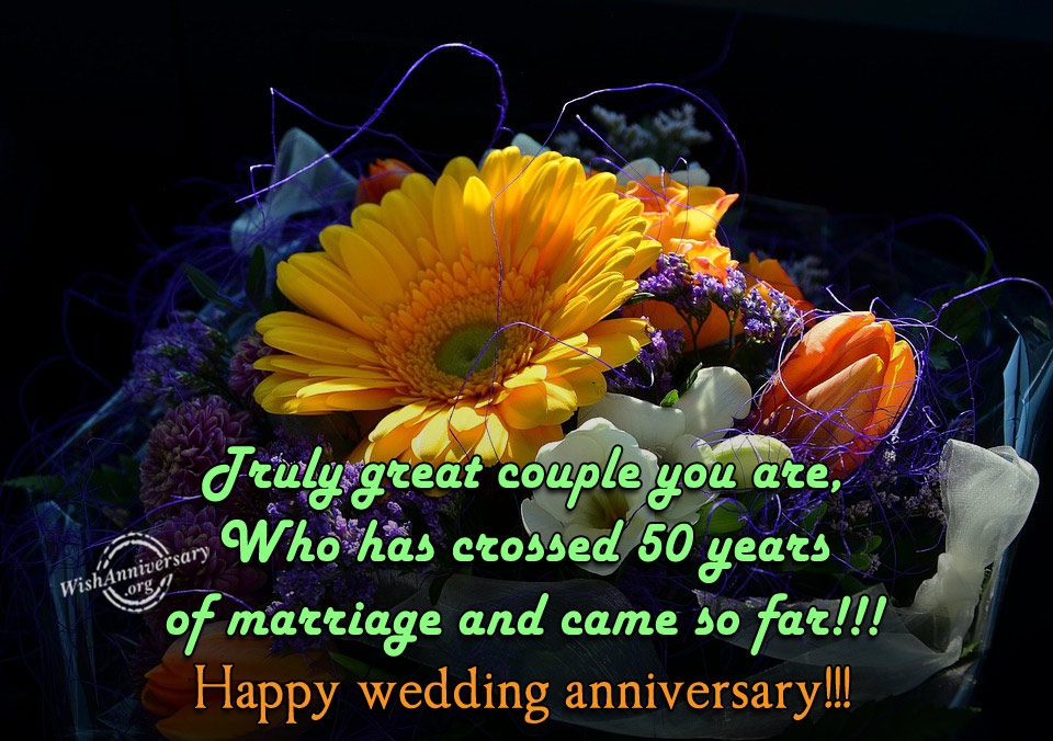 Golden Anniversary Wishes For Couple - Printable Templates